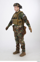  Photos Casey Schneider Army Dry Fire Suit A poses Uniform type M 81 Vest LBT 6094A standing whole body 0002.jpg
